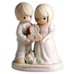 Precious Moments Each Hour is Precious With You 5 Year Anniversary Figur…